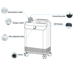 MICiTECH Venta caliente concentrador de oxígeno cuidado de la salud portátil 5L 10L equipo de grado médico equipo y suministros usados en el hogar