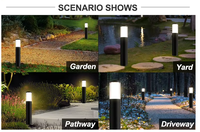 Lampadaire LED d'extérieur étanche IP65 Philip BCP21X pour allée de jardin, éclairage paysager et pelouse