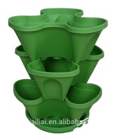 Planteur en forme de Triangle à empiler, tour de jardin d'extérieur pour fraise, Pots de plantes Vertical à plusieurs niveaux
