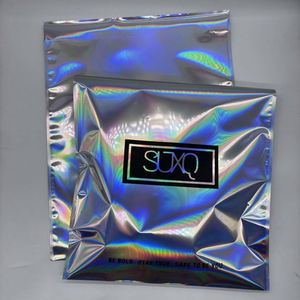 Stock Size Custom LOGO Holographic Mailer Glossy Aluminium Laser Shipping Mailer for Clothing Mailing Bags Small Medium Big - Product Image 3