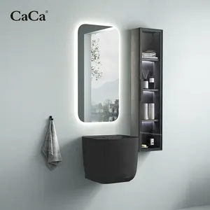 CaCaカスタマイズ可能なカラーワンピース壁掛け容器シンク衛生陶器モダン壁掛け洗面台バスルーム用