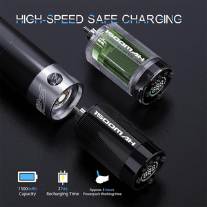 <span class=keywords><strong>EZ</strong></span> <span class=keywords><strong>Tattoo</strong></span> 1 Batería Extra Filtro Freedom Direct Drive Machine Pen 1500mAh Capacidad Línea y Shader máquina de tatuaje inalámbrica - Product Image 5