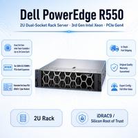 Serveur en rack Dell PowerEdge R550 2U pour entreprises, Intel Xeon, prêt pour la virtualisation, stable et fiable, en stock