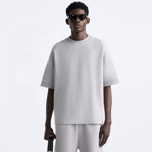 Camisetas de algodón para hombre de alta calidad, personalizadas con logo, lisas, oversize, estilo boxy, para venta al por mayor - Product Image 1