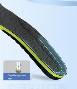 Cómodas plantillas de PU de alta elasticidad, soporte de arco, insertos de zapatos acolchados, absorbentes de golpes, zapatos deportivos transpirables, suela interior - Product Image 5