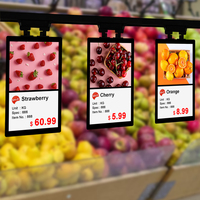 Écran Hd mural suspendu, publicité électronique, prix, affichage d'étagère LED pour supermarché