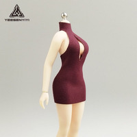 Tenue de poupée BJD 1:12 avec jupe courte et haut à col montant, série fantaisie en tissu, pour figurine militaire de 6 pouces, YS-6148, à partir de 14 ans
