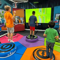 Parc de trampolines interactif intérieur Sqarcade, jeu de sol de saut de carnaval, défi de réaction LED, attraction de divertissement, jeu de location