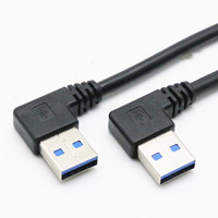 Câble d'extension USB 3.0 Type A mâle à angle gauche de 90 degrés vers USB Type A mâle, cordon d'extension gauche/droite/haut/bas