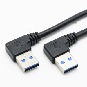 Cable de Extensión USB 3.0 Tipo A Macho a USB Tipo A Hembra, Ángulo Izquierdo de 90 Grados, Izquierda/Derecha/Arriba/<span class=keywords><strong>Abajo</strong></span> - Product Image 1