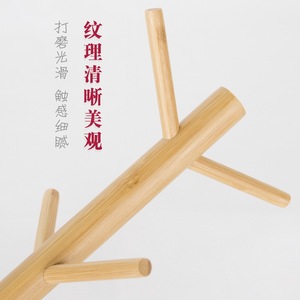 Bamboo Easy Home Japanese Minimalist Water Cup Holder <b>Tree</b>-Shaped <b>Mug</b> Holder Hanging Shelf Storage Hanging Design - Product Image 4