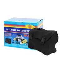 Conception Double Cylindre Compresseur D'air Électrique Pompe À Air compresor de aire de 12v Portable pour Voiture DC 12V 150PSI 150W Lada