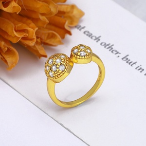 Anillo de Boda JXX de Latón Chapado en Oro de 14k y 24k con Diseño Único y Moderno para Mujer, Anillo Hueco Elegante - Product Image 4