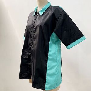 <span class=keywords><strong>M</strong></span>/L/XL/3X kerah Non-stick ritsleting hewan peliharaan Groomer overall antistatik toko tukang cukur pakaian kerja gaun seragam Salon penata rambut bungkus - Product Image 4