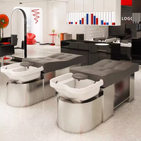 Lit à shampoing moderne de haute qualité Mobilier de salon de beauté Mobilier de salon de spa Lit de spa avec tête de massage thaï