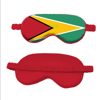 Masque de sommeil en soie simulée avec drapeau national personnalisé de Sainte-Kitts et Nevis, bandeau élastique réglable pour les travailleurs à shift et les siestes