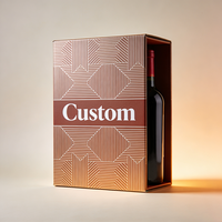 Caja de Regalo para Vino, Autoarmable, Corrugada, Personalizada, con Laminado Mate Impermeable y Ecológico TongKun, Troqueles y Logotipo Personalizado