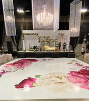 Pegatina Rectangular para Pista de Baile de Boda con Impresión Digital - OEM Impermeable, para Reuniones Familiares y Fiestas