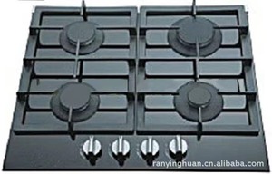 Cuisinière à gaz encastrable 4 brûleurs <span class=keywords><strong>de</strong></span> 60 cm avec allumage électronique, <span class=keywords><strong>protection</strong></span> anti-extinction <span class=keywords><strong>de</strong></span> flamme, <span class=keywords><strong>plaque</strong></span> en <span class=keywords><strong>verre</strong></span> trempé 220 V pour camping-car, hôtel et usage domestique - Product Image 2