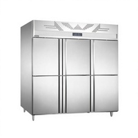 Réfrigérateur commercial vertical en acier inoxydable, capacité 600L/1200L/1800L, dégivrage automatique, contrôle numérique de la température pour cuisine