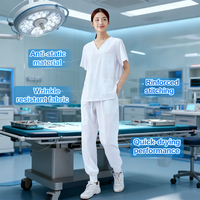 Ensemble de gommages médicaux professionnels pour femmes personnalisable col en v uniforme séchage rapide tissu extensible vêtements de travail femmes travailleurs médicaux