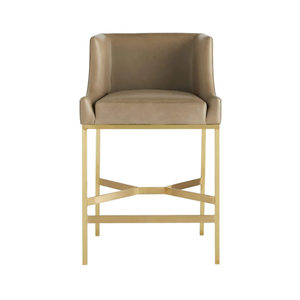 Dalia Counter Stool <b>Iron</b>/Steel and Animal Hyde/Hide/Leather Durable High Bar Stool for Home Bar & Dining Room - Product Image 4