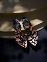 Sandales à logo personnalisé de haute qualité en cuir véritable sur mesure Sandales à logo personnalisé de style designer