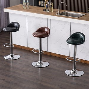 Tabouret <span class=keywords><strong>de</strong></span> <span class=keywords><strong>bar</strong></span> pivotant, <span class=keywords><strong>chaise</strong></span> haute moderne et minimaliste avec dossier, tabouret rond réglable en hauteur pour <span class=keywords><strong>bar</strong></span> à domicile, beauté et manucure - Product Image 3