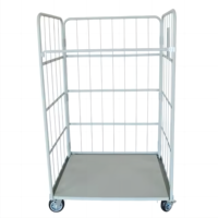 Paniers en fil métallique empilables chariot d'entrepôt chariot à cage