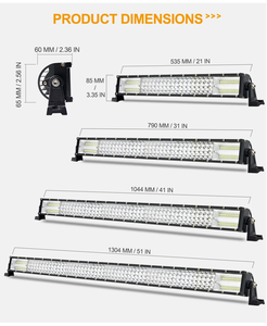 22 32 42 52 pouces <span class=keywords><strong>LED</strong></span> barre lumineuse de travail pour voitures 4 rangées lumière de conduite pour 4x4 tracteur de route 4WD SUV pour <span class=keywords><strong>Scania</strong></span> camion éclairage extérieur - Product Image 6