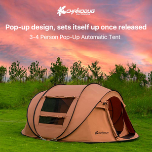 Tente de <span class=keywords><strong>camping</strong></span> automatique hydraulique pour 4 personnes, installation rapide, imperméable, tente pop-up avec système de décompression - Product Image 3