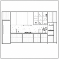 Armoires de cuisine en PET haute brillance et placage bois pour les projets de développement d'appartements et de maisons familiales en Australie