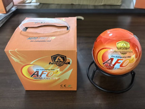 Extincteur automatique AmpsafeX AFO 1,3 kg, boule extinctrice en caoutchouc orange pour les incendies de classe A/B, sécurité au lieu de travail - Product Image 5