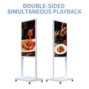 Affichage numérique <span class=keywords><strong>double</strong></span> face sur pied de 65 pouces avec animation pour la publicité en magasin/supermarché, centre commercial, coin commercial - Product Image 4