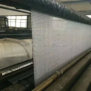 Fabriek Geotextiel 200G Compositted Glasvezel Geogrid 100kn Voor Wegversterking