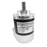 Capteur de position industriel à encodeur absolu multitours de type PVM58N-011/032AGR0BN-1213, PROFIBUS, 58 mm, 25 bits, arbre plein, 10-30 VDC