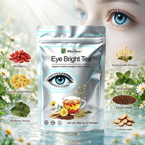 Thé aux herbes pour les yeux éclatants : Goji, chrysanthème broyé, feuilles de mûrier, fleurs de chèvrefeuille – Saveur florale légère - Product Image 1