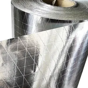 Doppelseitige Aluminium reflektierende Folie Aluminium Barriere folie Scrim Kraft Verkleidung folie für Dach/Wand