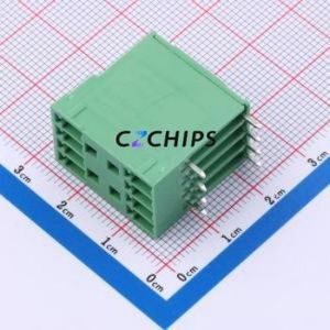 DB2ERH-3.5-2*4P-GN Plug-in Terminal Block Through hole,P=3.5mm Connector Board-to-Board / Socket - Closed 2x4P 3.5mm Green - Product Image 1