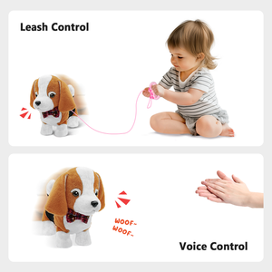 Sıcak satış interaktif elektronik yürüyüş Pet peluş oyuncak dolması havlayan köpek oyuncak genç çocuklar için - Product Image 6
