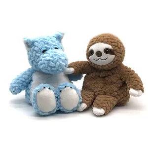 Microwaveable Cozy Hippos And Sloth Heatable Soft Cuddly Toy With Relaxing Tourmaline Heat Bag