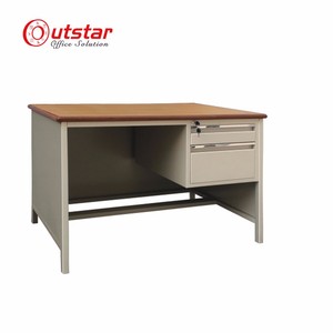 Bureau d'ordinateur confortable avec structure en acier et tiroirs verrouillables - Product Image 3