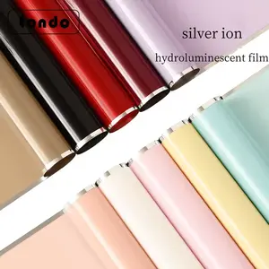 pure color Silver ion water-gloss film flower wrapping paper silver edgekorean paper fog level packing paper