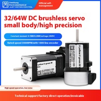 Set Motor DC 24V dengan Driver Servo tanpa sikat 32W/64W 3000 RPM kecepatan ukuran kecil untuk berbagai aplikasi
