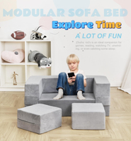 Múltiples piezas pequeños niños pequeños Modular nube sofá cama espuma niños bloques de construcción suave juego de sofá de bebé Modular para dormitorio