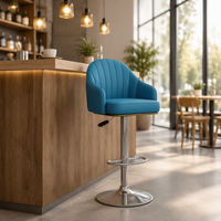 Tabouret de bar pivotant moderne en cuir, réglable en hauteur, pour hôtel, salon, chambre, ferme, bar à domicile et usage extérieur
