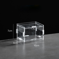 Boîte à reptiles Ustovian de haute qualité pour hermites, boîte transparente pour crabes, boîte d'alimentation durable pour animaux de compagnie