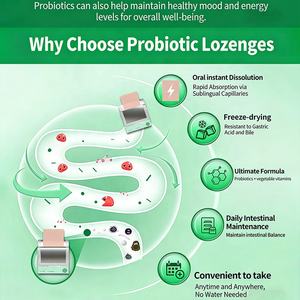 Complément Alimentaire Probiotique en Comprimés Oraux Dissolvables 200 Milliards de UFC Fibres Prébiotiques Biologiques Soutien à la Santé Intestinale <span class=keywords><strong>et</strong></span> Immunitaire - Product Image 2