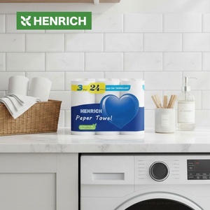 Rouleaux de papier toilette personnalisés en vrac, <span class=keywords><strong>moins</strong></span> chers, en pâte de <span class=keywords><strong>bois</strong></span> vierge de qualité A, couleur or et gaufrés, 50 rouleaux par paquet - Product Image 1