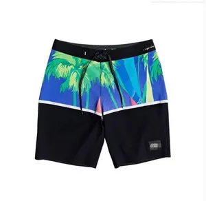 Мужские пляжные шорты рециркулирует растягиваемая в 4 направлениях, мужская пляжная одежда для детей для плавания